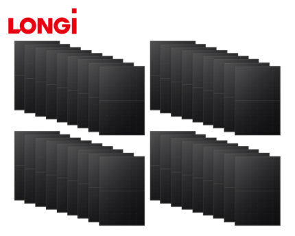 36 Pcs - LONGi Hi-MO LR5-54HTB Mono 440W Solar Panel Black Frame Half-Cell