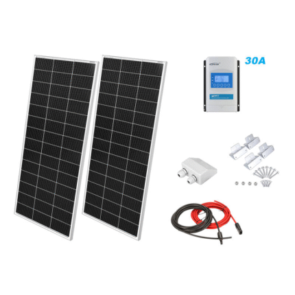 400W RV Solar Kit with EPEVER 30A MPPT Controller & Durable Aluminium Mount