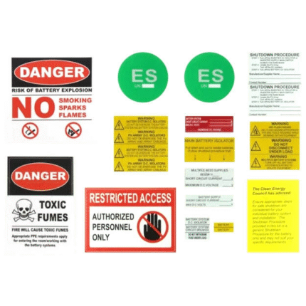 Solar Battery Label Kit