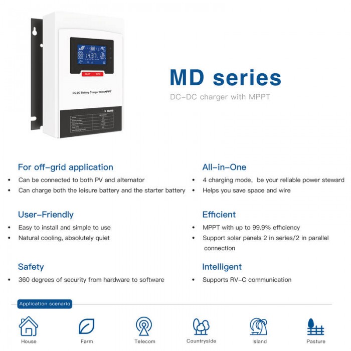 0001-13792-700×700-1.jpg SRNE MD1250N05 MD Series 50A DC-DC Charger with MPPT Dual-battery Controller - 附加图 3